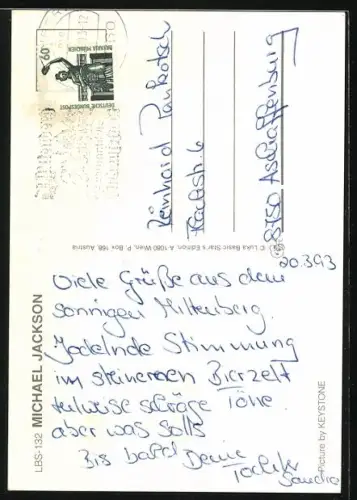 AK Musiker Michael Jackson mit Mikrophon