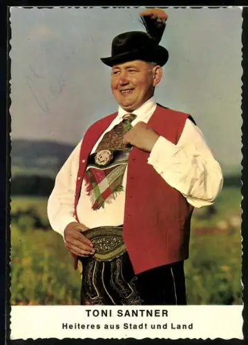 AK Musiker Toni Santner in Trachtenkleidung