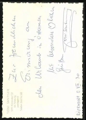 AK Musiker Toni Santner in Trachtenkleidung