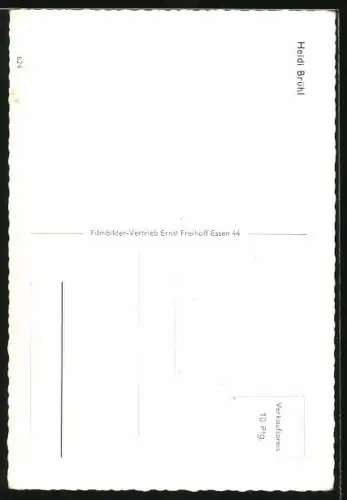 AK Schauspielerin Heidi Brühl in schulterfreiem Kleid