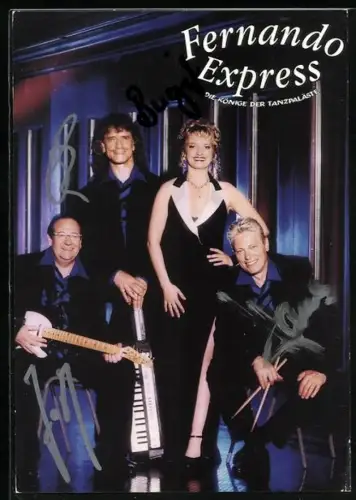 AK Musiker der Band Fernando Express mit Instrumenten