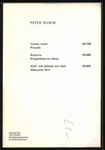 AK Musiker Peter Rubin mit lächelndem Gesicht