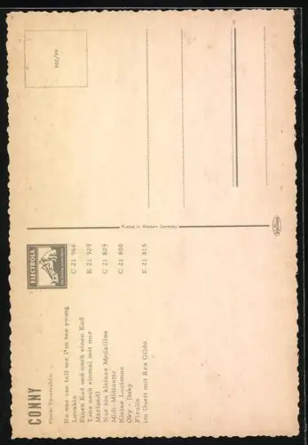 AK Musikerin Conny Froboess mit Rock und Pumps