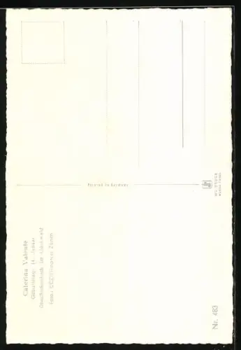 AK Caterina Valente in einer gestreiften Bluse