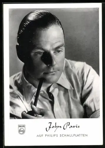 AK John Paris mit Pfeife