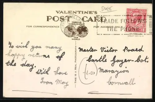 AK Drei junge Terrier in einem Körbchen, Geburtstagsgruss