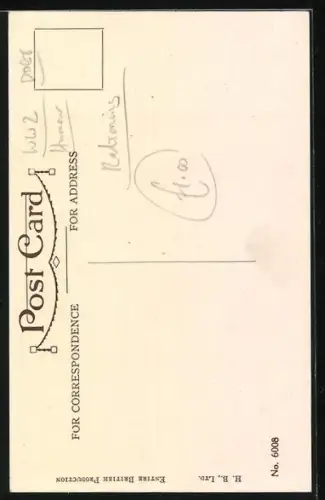 AK Hund mit Knochen beschwert sich über Fleischrationierung, Karikatur