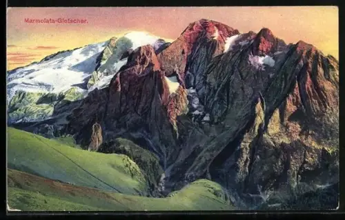AK Marmolata-Gletscher, Blick zum Gletscher