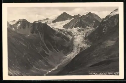 AK Mittelbergferner, Bergpanorama mit Gletscher