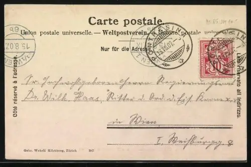 AK Roseggletscher, Gletscherpartie von Pontresina aus gesehen, um 1900