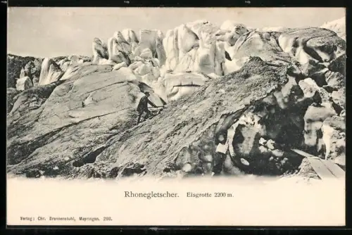 AK Rhonegletscher, Eingang der Eisgrotte