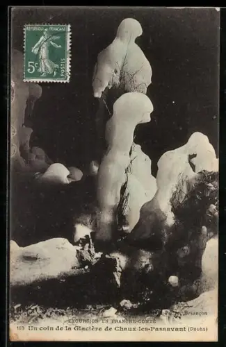 AK Glacière de Chaux-les-Passavant, Un coin de la Glaciere