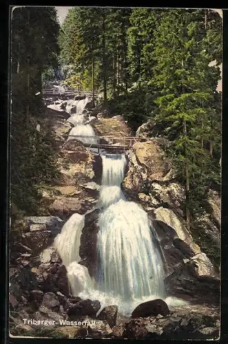 AK Triberg, Wasserfall mit Brücken