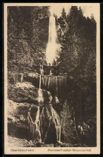 AK Okertal im Harz, Romkerhaller Wasserfall