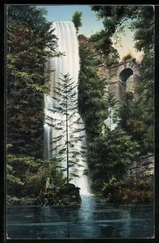 AK Wilhelmshöhe, Aquädukt mit Wasserfall