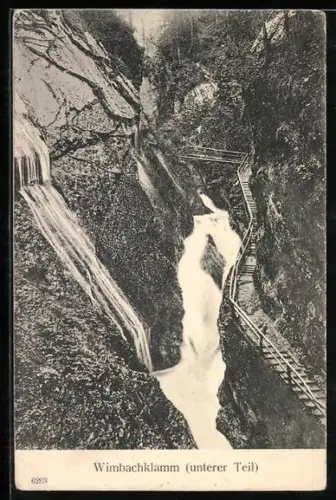AK Wimbachklamm, unterer Teil mit Wasserfall