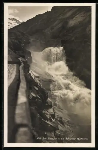 AK Wasserfall Reussfall in der Schöllenen am Gotthard