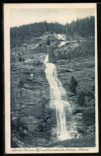AK Melnik-Fall im Maltatal, Wasserfall am Wege zur Gmündehütte