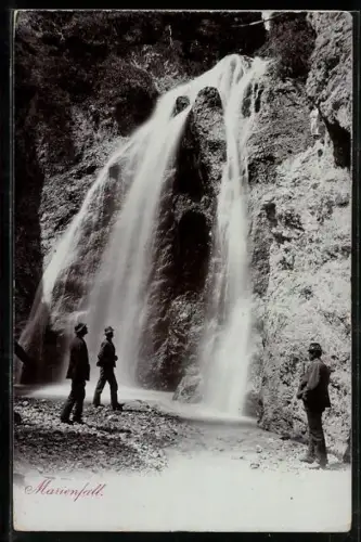 AK Marienfall, Sturzbecken mit Besuchern