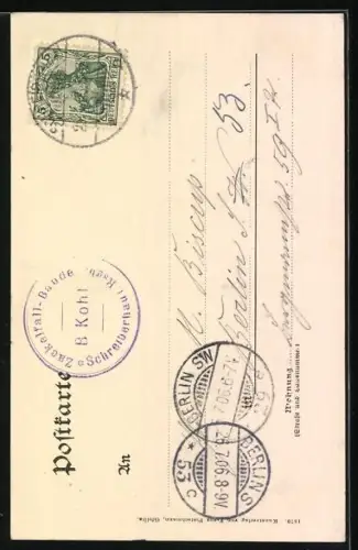 AK Zackenfall /Riesengebirge, Der Zackenfall mit Sturzbecken