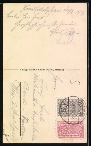 Künstler-AK Edward Theodore Compton: Kaprun, Moserbodenhotel und Kesselfall