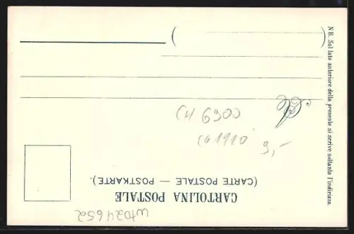 AK Lugano, Quai e Monte S. Salvatore, Frau mit Lasten auf dem Rücken