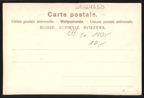 AK Basel, Pfalz, Panorama vom Wasser aus