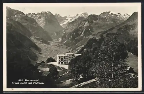 AK Braunwald, Grand Hotel mit Tödikette