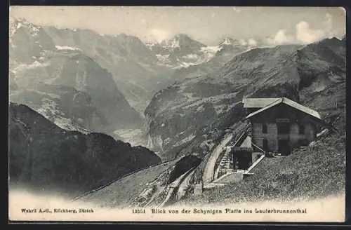 AK Schynige Platte, Blick von der Schynigen Platte ins Lauterbrunnental