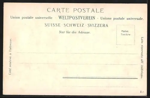 AK Spiez, Blick zum Ort am Thunersee und zum Niesen, Dampfer