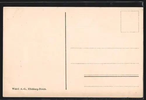 AK Maloja, Ortsansicht mit Piz Corvatsch aus der Vogelschau