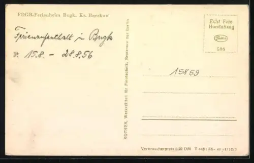 AK Bugk /Beeskow, FDGB-Ferienheim