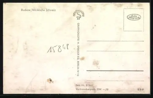 AK Buckow /Märkische Schweiz, Am grossen Tornow-See