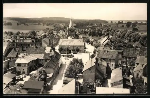 AK Lieberose /Beeskow, Totalansicht mit Kirche