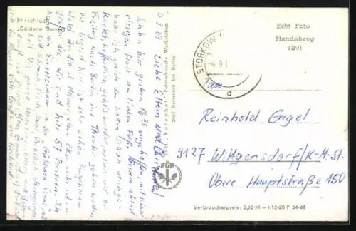 AK Hirschluch /Storkow, Gasthaus Goldene Sonne