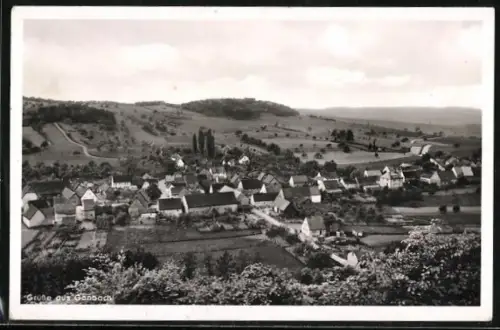 AK Gonbach, Ortsansicht aus der Vogelschau