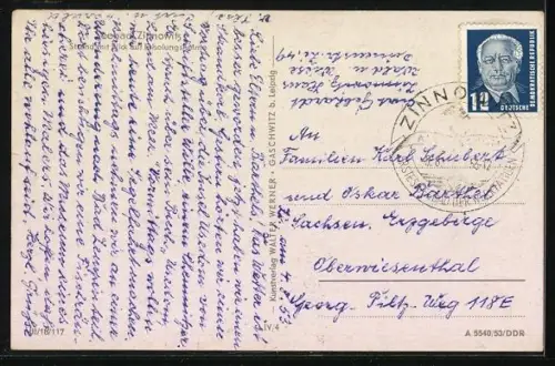 AK Zinnowitz, Strand mit Badegästen u. Erholungsheimen