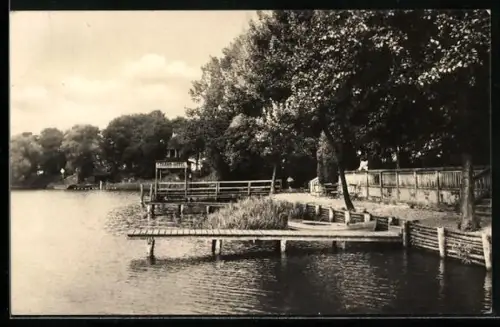 AK Zechliner Hütte, Badesteg am Badestrand