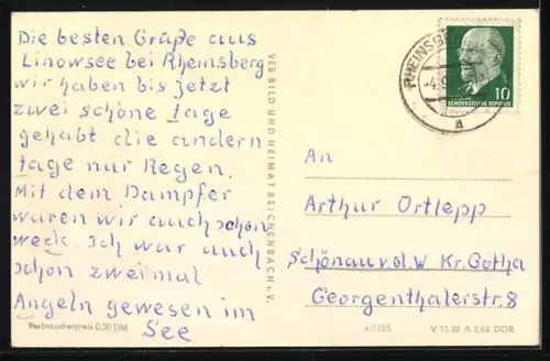 AK Rheinsberg /Mark, Sanatorium Helmut Lehmann, Markt, Strasse der Jugend, Wappen