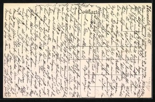 AK Eberswalde, Am Wasserfall, Ortspartie mit Pavillon