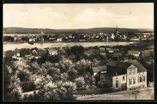 AK Werder a. Havel, Total v. d. Bismarckhöhe