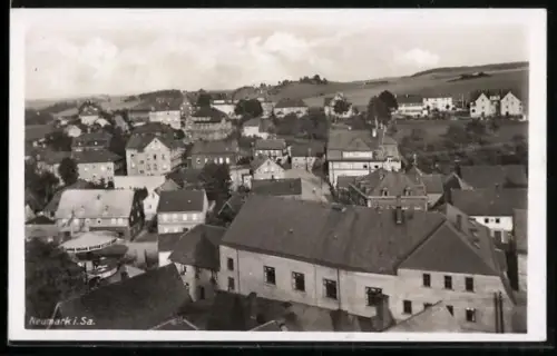 AK Neumark i. Sa., Ortsansicht aus der Vogelschau