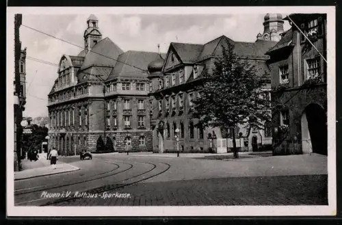 AK Plauen i. V., Rathaus und Sparkasse