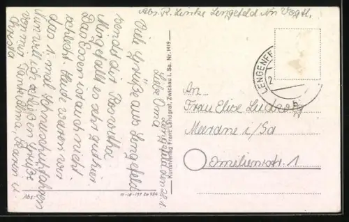 AK Lengenfeld i. V., Blick zur Jugendherberge