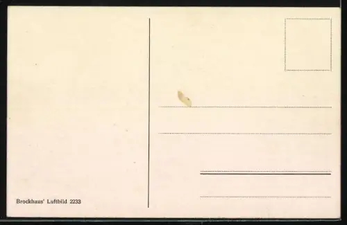 AK Falkenstein i. Vogtl., Ortsansicht vom Flugzeug aus