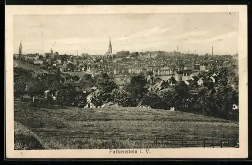 AK Falkenstein i. V., Blick zum Ort