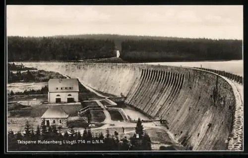 AK Muldenberg i. Vogtl., Blick zur Talsperre