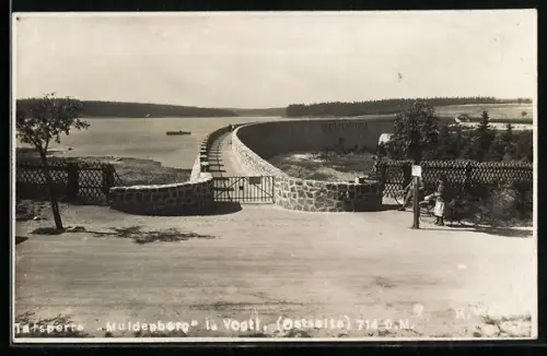 AK Muldenberg i. Vogtl., Talsperre von der Ostseite gesehen