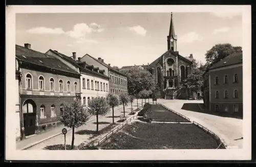 AK Schöneck i. Vogtl., Kirchplatz