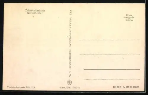 AK Crimmitschau, Partie am Kreistheater